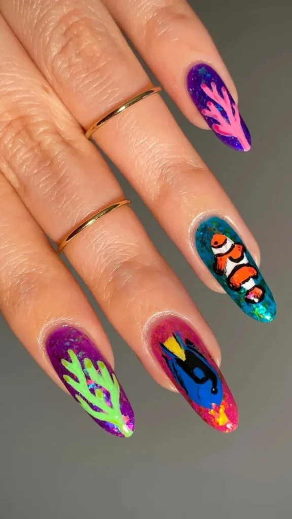 Coral Reef Nail