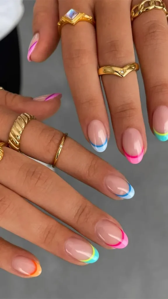 Neon French Tips
Cute Summer Nails Acrylics