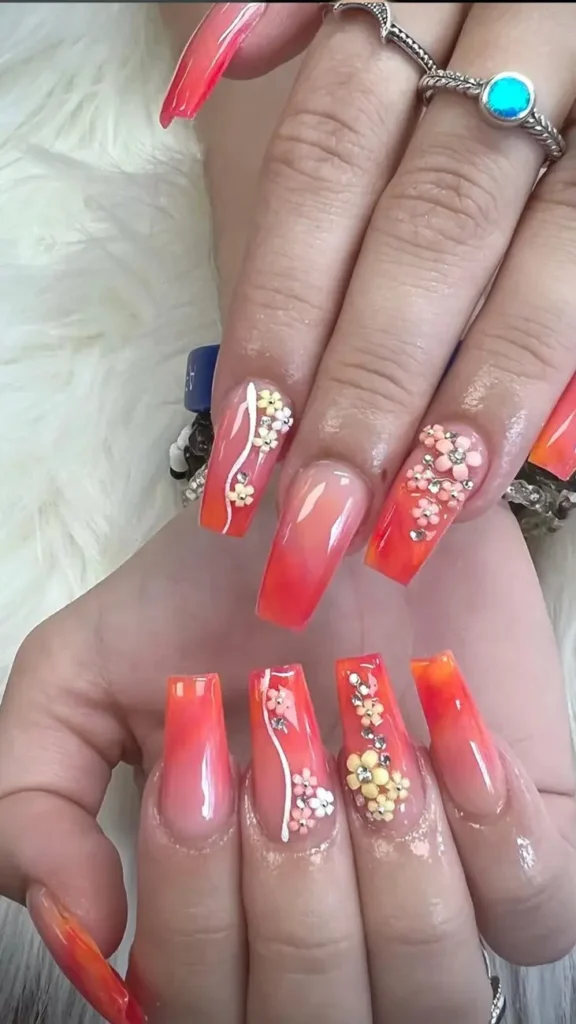 Tropical Ombre Nail