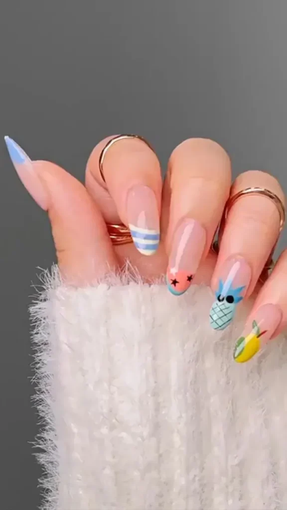 Pineapple Art Nail