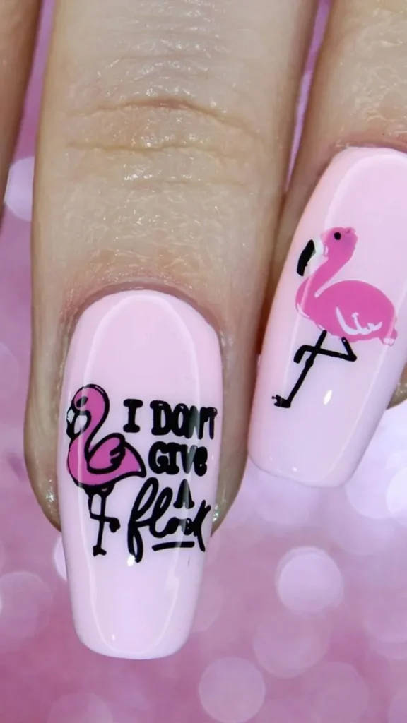 Flamingo Pink Nail