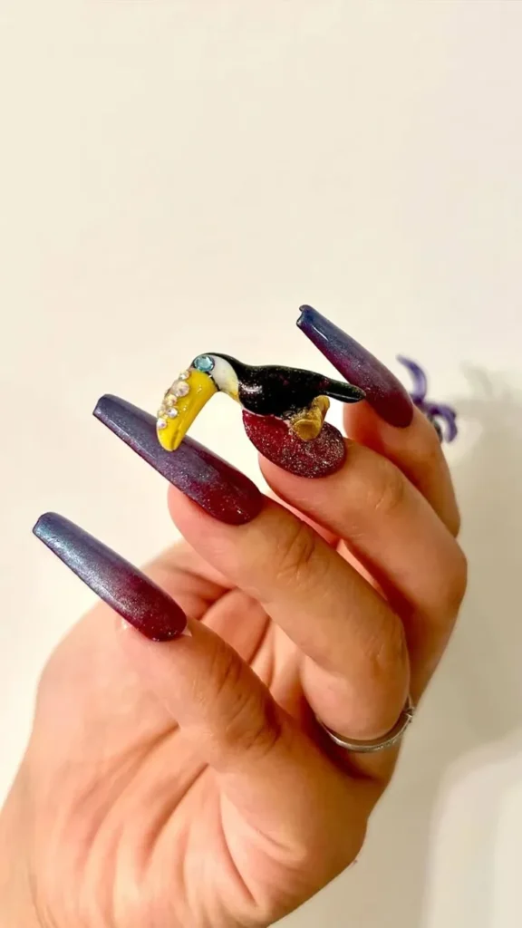 Tropical Birds Nail