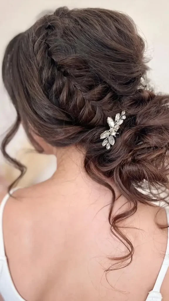Bohemian Messy Bun with Beads DAnce HAirstyle