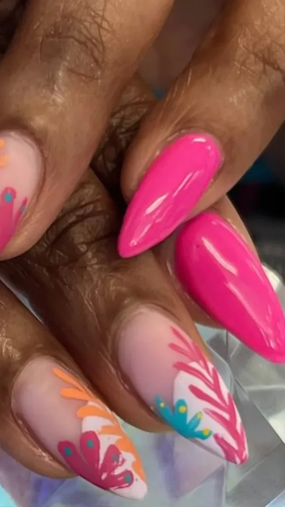 Coral Crush Design Tropical Summer Nail