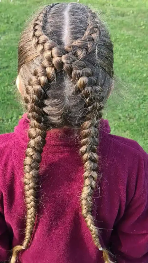 Crisscross French Braids Dance Hairstyle