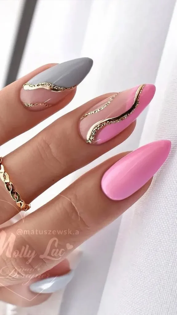 Geometric Patterns Summer Nails