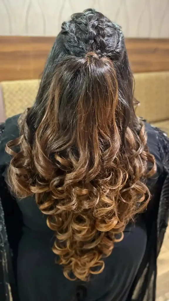 Loose Waves with Twisted Front Dance Hairstyle