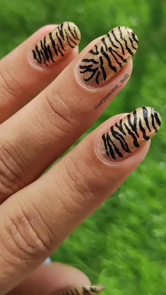 Neon Animal Print Accents NAil