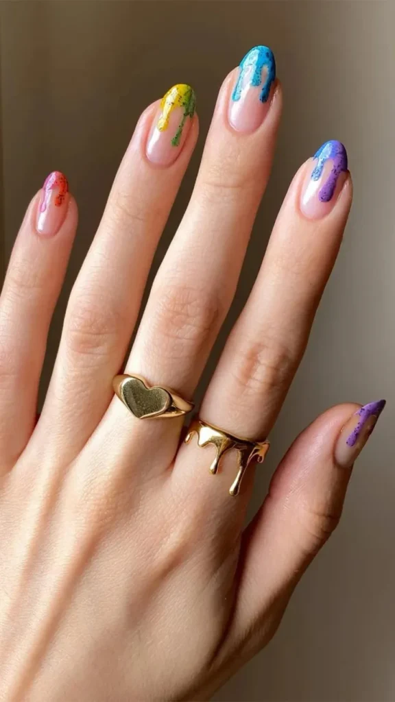 Neon Drips nail