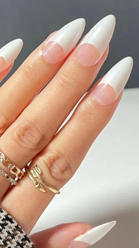 Neon Half-Moon Nails