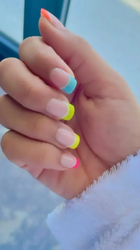 Neon Pop Nails Summer Vacation Nails