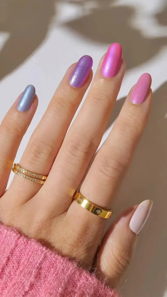 Neon Skittles Nails