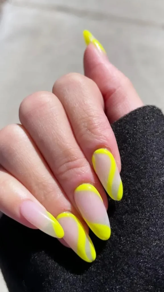 Neon Swirls Nail