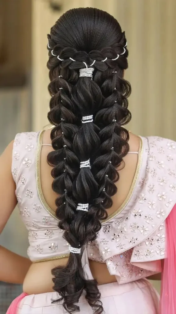 Side Swept Waterfall Braid Dance Hairstyle