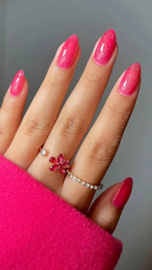Solid Hot Pink Hot pink Summer Naill