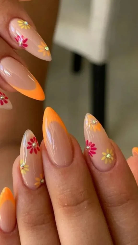 Tiki Bar Inspired Nails Tropical Summer Nail