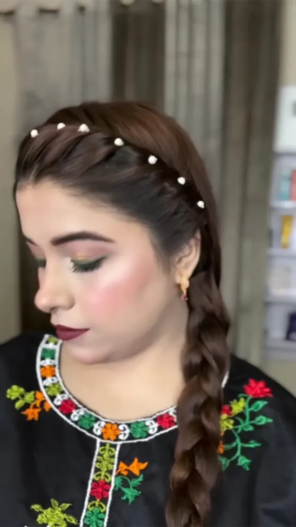 Voluminous Side Puff Dance HAirstyle