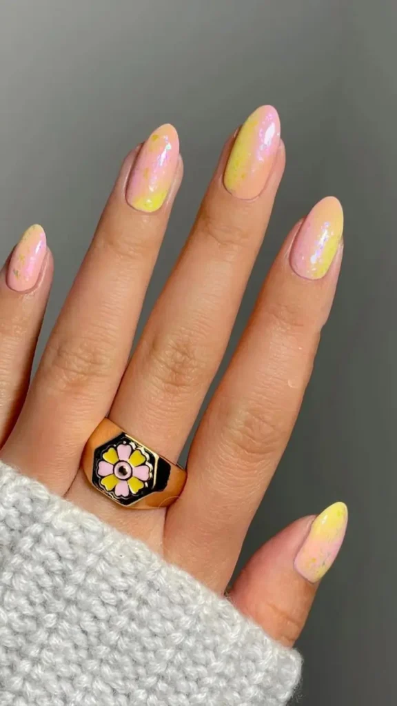 Summer Pastel Banana Yellow Nails