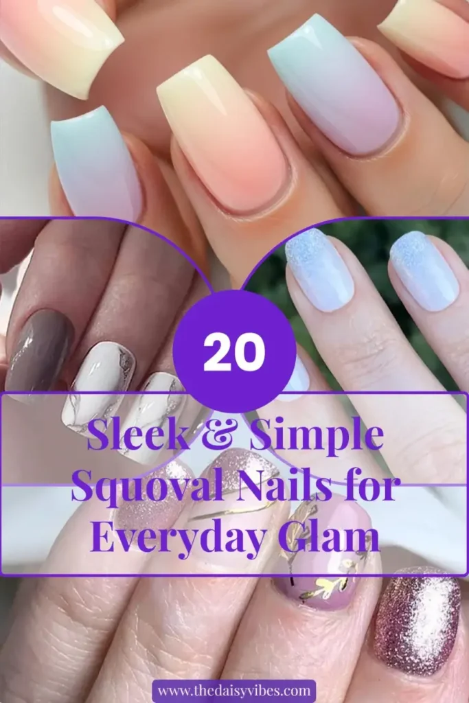20 Squoval Nails Design Ideas