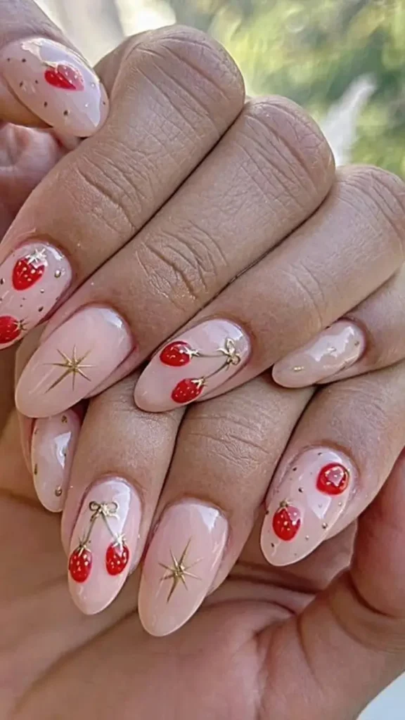 Berry Mix Manicure Summer Pastel Nails