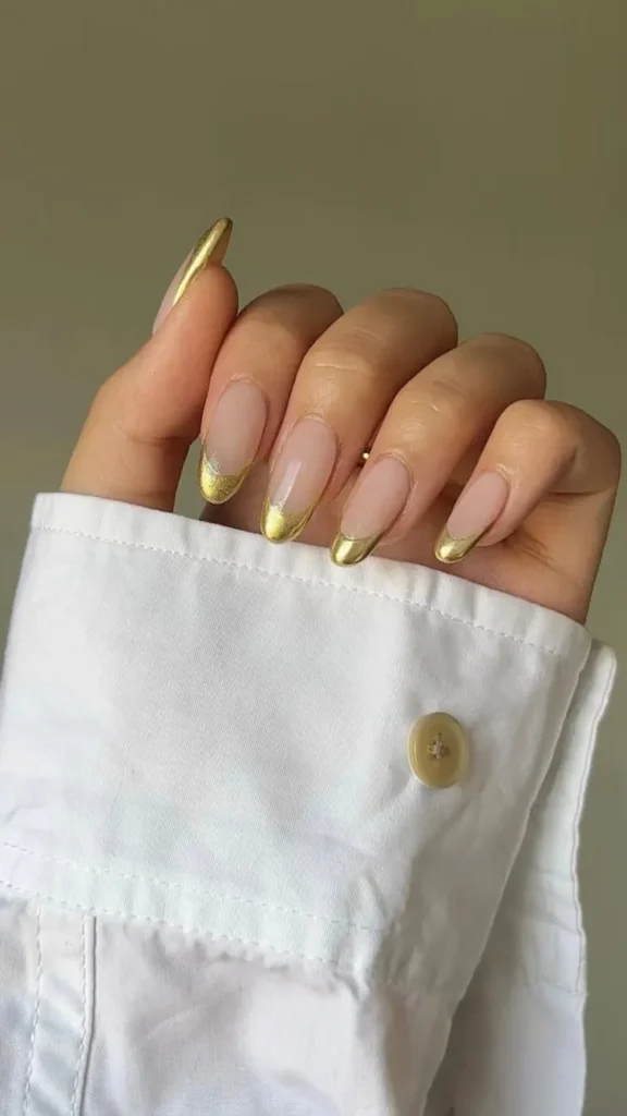 Summer Chrome French Tips Nails
