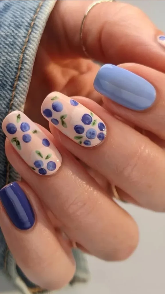 Blueberry Ice Nails Fruit Nail