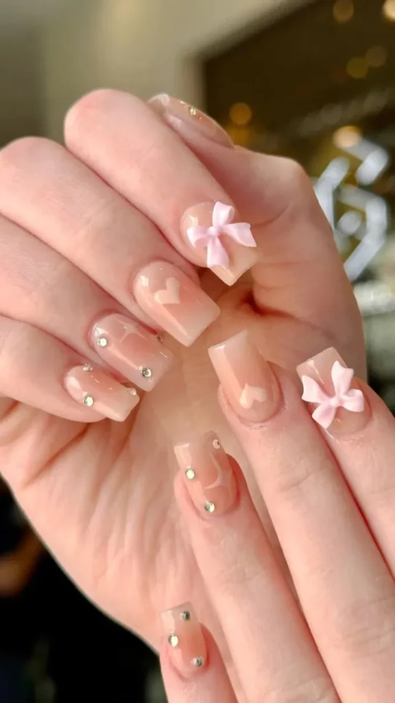 Classic Nude Squoval Nails