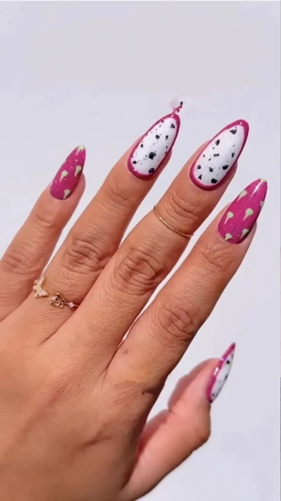 Dragon Fruit Glam Fruit Nail
