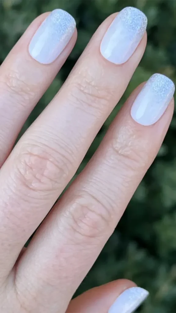 Glitter Gradient on Squoval Nails