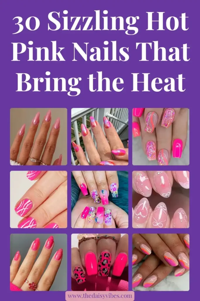 Hot Pink Summer Nails
