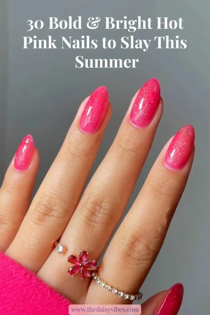 Hot Pink Summer Nails