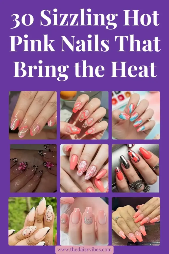 Summer Coral Nails