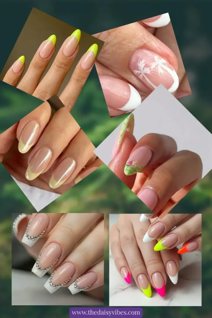 Summer French Tip Nails